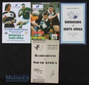 1952-2000 Barbarians v S Africa Rugby Programmes (4): The flimsier 1952 and standard 1961 (only