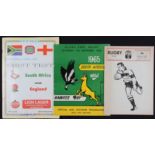 1965-1994 S African Interest Rugby Programmes (3): Hawkes Bay (NZ) v the 1965 Springboks, great