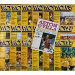 1979/80 season Wolverhampton Wanderers football programmes to include homes (18) plus aways (21)