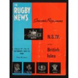 1966 British & I Lions Programmes in Australia: The Lions drew this clash at Sydney 6-6, and it is a