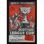 1953/54 Scottish league cup final East Fife v Partick Thistle at Hampden 24 October. Score to cover,