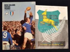 1956 South Africa v New Zealand rugby programme date 1st Sept at Eden Park, together with 1979 New