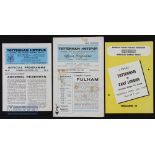 Selection of match programmes at Tottenham Hotspur v Fulham London Challenge Cup semi-final 4