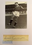 Duncan Edwards Signed Cutting in ink laid to card below a print appears in good condition overall