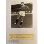 Duncan Edwards Signed Cutting in ink laid to card below a print appears in good condition overall