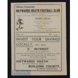 War abandoned season 1939/40 Haywards Heath v Newhaven Sussex county league (eastern section) 16
