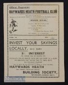 War abandoned season 1939/40 Haywards Heath v Newhaven Sussex county league (eastern section) 16