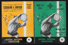 1952 Irish Cup Final Ards v Glentoran, 1953 Irish Cup Final Coleraine v Linfield. Fair-good. (2)