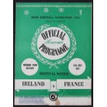 1951 Festival of Britain Ireland v France programme at Windsor Park. Slight mark, team changes.