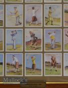 W D and H O Wills Golfing Cigarette Cards c1930 titled “Famous Golfers” - complete set 25/25 large