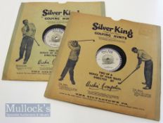 2x Silvertown Golf Ball Co Vinyl 78 rpm records - titled “Silver King - Golfing Hints” instruction