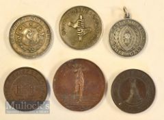 Collection of London/South East Counties Golf Club silver and bronze medals from 1890s onwards (6)