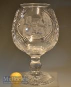 1995 Ryder Cup large Presentation Waterford Cut Glass Brandy Goblet – beautifully etched with a view