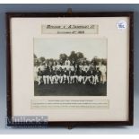 1923 Mitcham v A Sandhams XI Cricket Team Photograph played September 21st 1923 with a full list