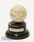 Henry Cotton (3x Open Golf Champion) signed golf ball – signed Dunlop No.2 dimple golf ball in ink