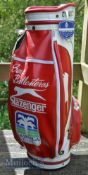 Rare 1984 “Seve Ballesteros” Slazenger Tour Golf Bag – full size red and white tour bag c/w La Manga