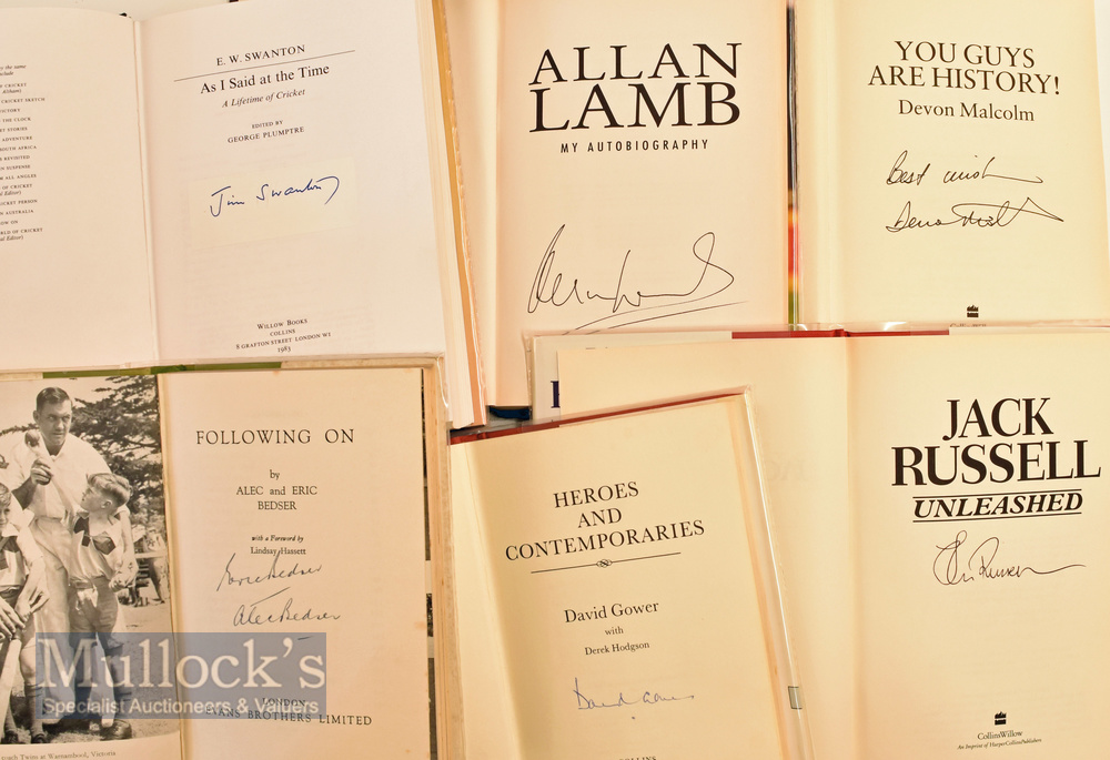 Selection of Signed Cricket Books to include Following on by A Bedser, Heroes and Contemporaries, - Image 2 of 2