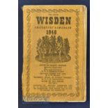 1946 Wisden Cricketers’ Almanac 83rd ed in original cloth binding – dust stained, some wear to outer