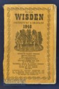 1946 Wisden Cricketers’ Almanac 83rd ed in original cloth binding – dust stained, some wear to outer