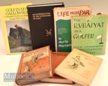 Various Golfing Books to include An Introduction to the Literature of Golf 1996, Candid Caddies