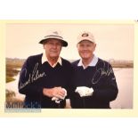 Arnold Palmer and Jack Nicklaus Signed colour Golf prints signed in ink to the front, with COAs,