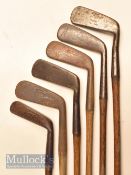 6x various Tom Stewart Pipe Mark blade putters – incl Gem by Tom Stewart, and others by Auchterlonie