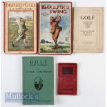 Various Golf Books titles include Inspired Golf by R B Townshend 1921, The Golfing Swing by B