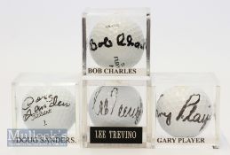 4x International Overseas Major & PGA Golf Winners signed golf balls from the 1950/1970s golden