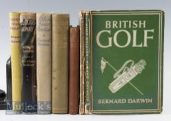 Darwin, Bernard (7) Various Golf Books to include British Golf, British Clubs, Present Day Golf,