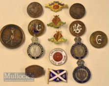 Large Collection of various Ladies silver plate and enamel, bronze and brass pin badges (16) 3xThe