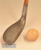 Mills Y model alloy long nose putter upright lie showing a J Heron Worplesdon GC stamp mark to the