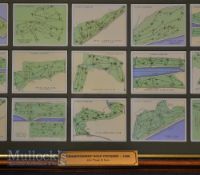 John Player and Sons golfing cigarette cards c1936 titled “Championship Golf Courses” - large format