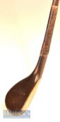 Fine c1870 R Forgan of St Andrews dark stained Beechwood putter with clear maker’s mark and POWF