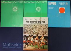 1972 Munich Olympics Sticker Albums both no.18 with green covers, both in German, (one having a