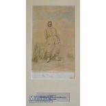 FRANCIS POWELL HOPKINS – MAJOR SHORTSPOON (1830-1913) - original golfing watercolour titled “The