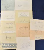 Selection of Various Cricket Autographs featuring Brian Johnston, Trevor Bailey, John Arlott, Derick