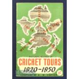 1920-1950 Pictorial Records of Cricket Tours to UK souvenir booklet – complied by A W Simpson – full