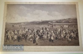 SCARCE 1893 ROYAL NORTH DEVON GOLF CLUB Rare Photogravure of The Members– on the course at