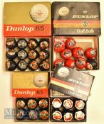 Selection of Dunlop 65 Wrapped Golf Balls and boxes featuring 25x wrapped Dunlop 65 balls, 8x Dunlop