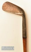 Fine and Early Wm Park Maker Musselburgh smf lofting iron c1885 with sharp crease and deep