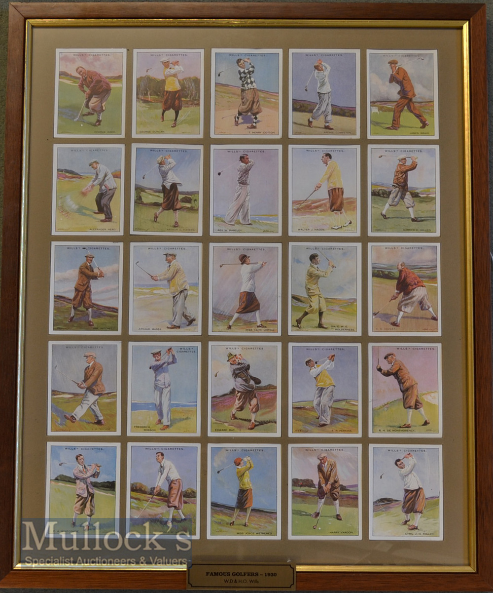 W D and H O Wills Golfing Cigarette Cards c1930 titled “Famous Golfers” - complete set 25/25 large - Image 3 of 3