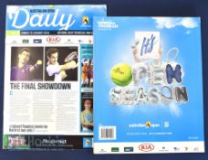 2016 Australian Open 2016 - tournament programme and Men’s Final supplement - for Andy Murray v