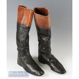 Bill Rickaby Professional Jockey (b.1917- d.1987) – pair of worn leather lightweight racing boots