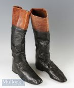 Bill Rickaby Professional Jockey (b.1917- d.1987) – pair of worn leather lightweight racing boots