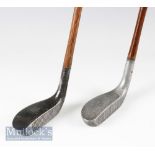 2x Standard Golf Co Mills “Y” Model longnose alloy mallet head putters – Medium lie and an Upright
