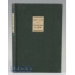 Hamilton, David (signed) Early Golf in Edinburgh and Leith limited edition Book 1988, limited