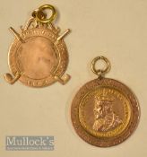 2x Carnoustie Golf Club 9ct gold medals from 1902 onwards – Carnoustie Coronation Golf Trophy 9ct
