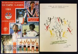 1984 Los Angeles Olympics Opening Ceremony Programme in good condition with British Olympic