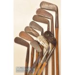 10x various juvenile, boys and some cut down irons and putters – maker’s include James Gourlay of