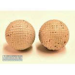 2x Unnamed unused mesh pattern guttie golf balls